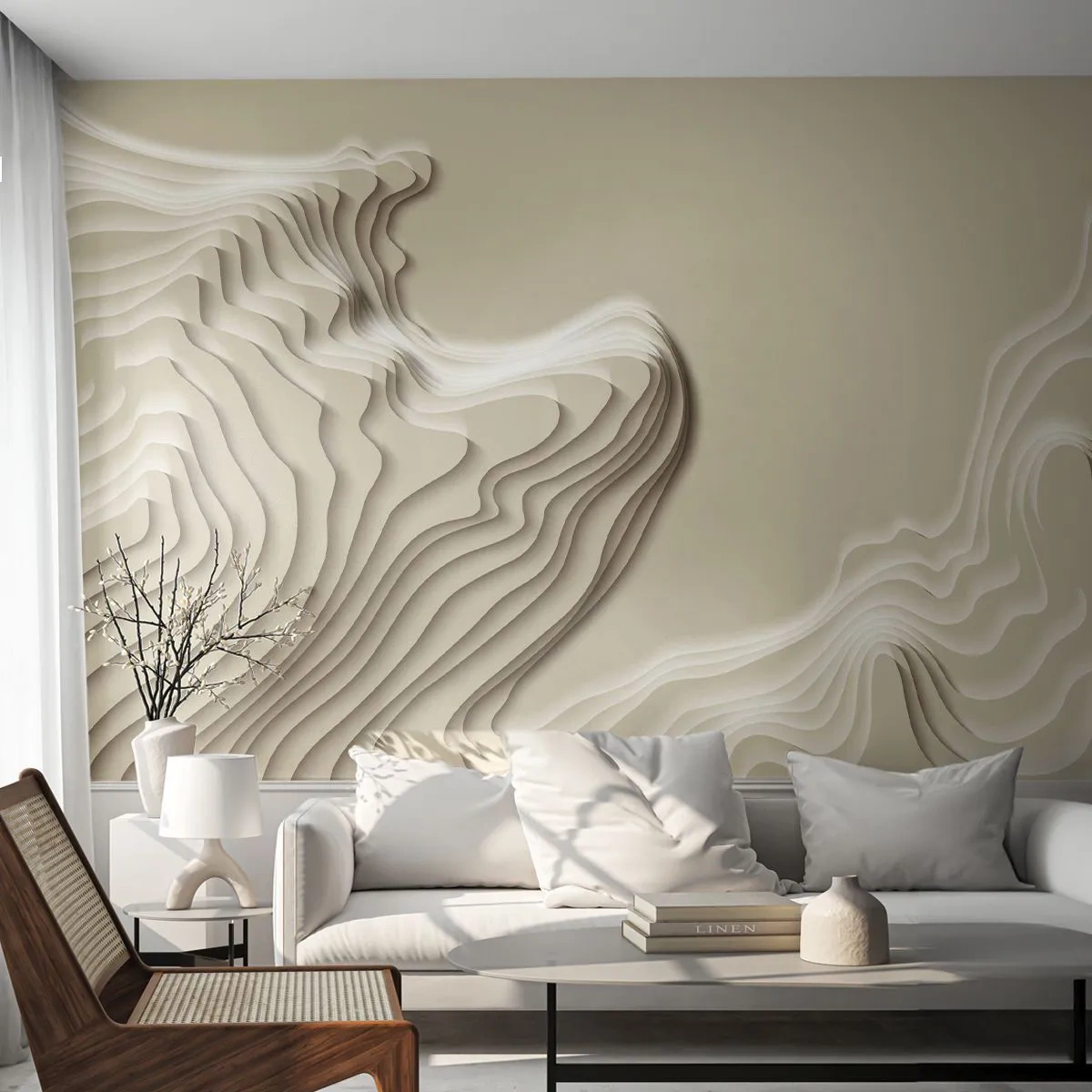 Fototapet Premium Canvas - Konstens topografi - Abstraktion, Bit, 3D - 250x175 cm