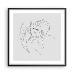 Affisch i svart ram - Med samma streck - 50x50 cm