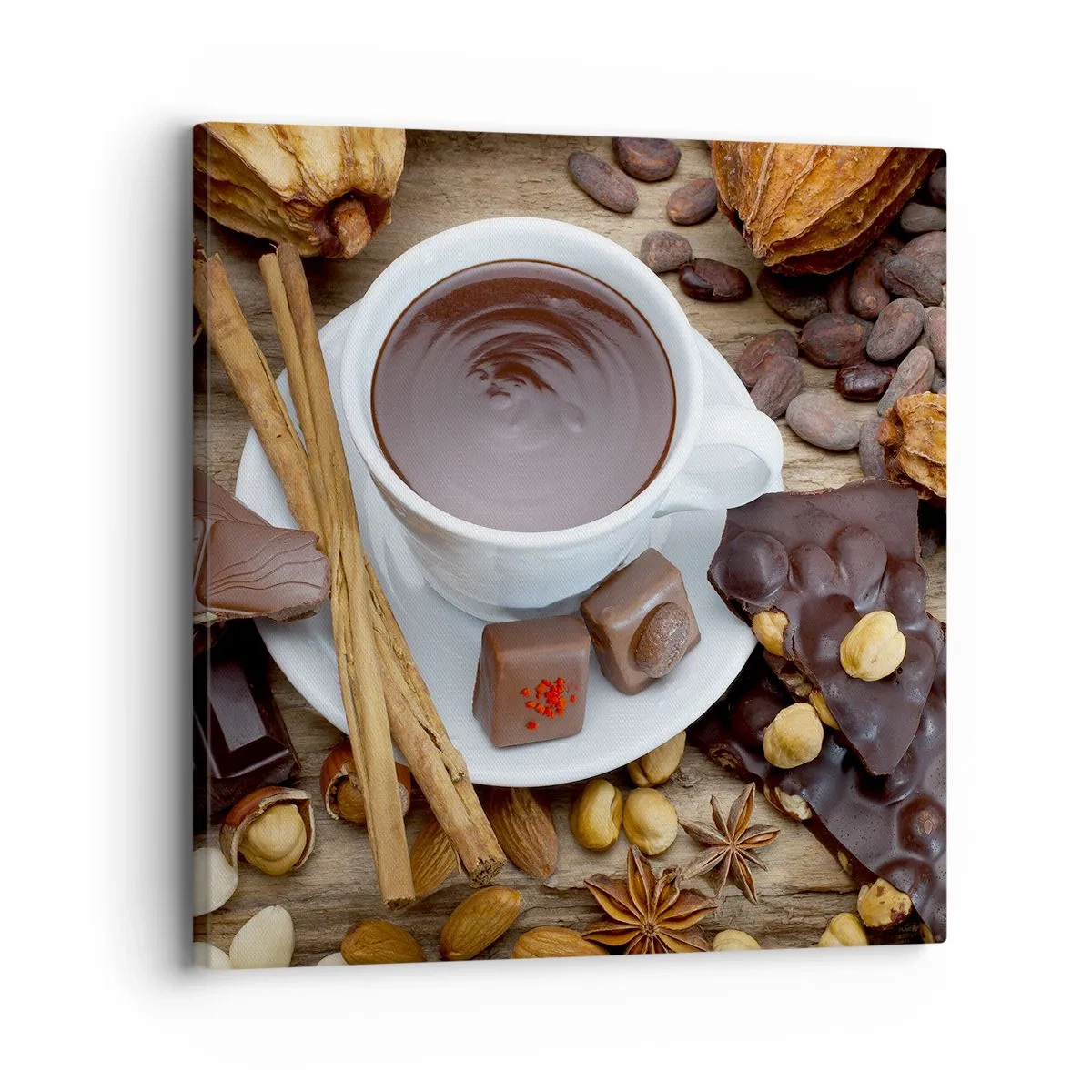 Canvastavla - Bild på duk - Från sagolika chokladfabriken - 30x30 cm