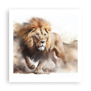 Affisch - Kungen har gett sig av - 60x60 cm