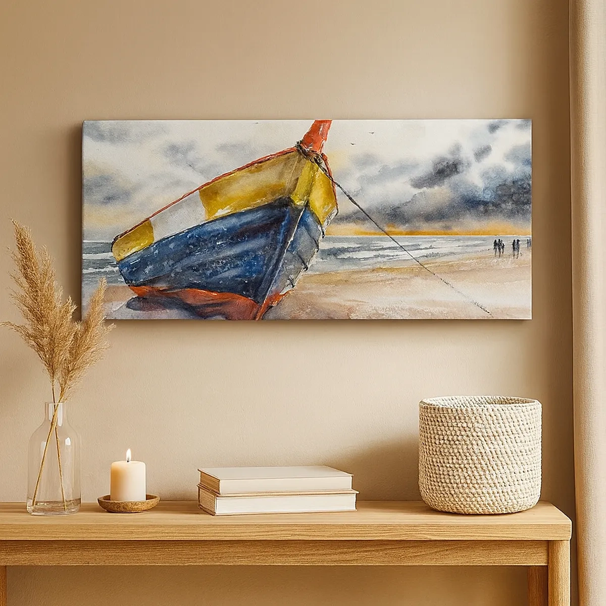 Canvastavla - Bild på duk - Vila på stranden - 30x30 cm