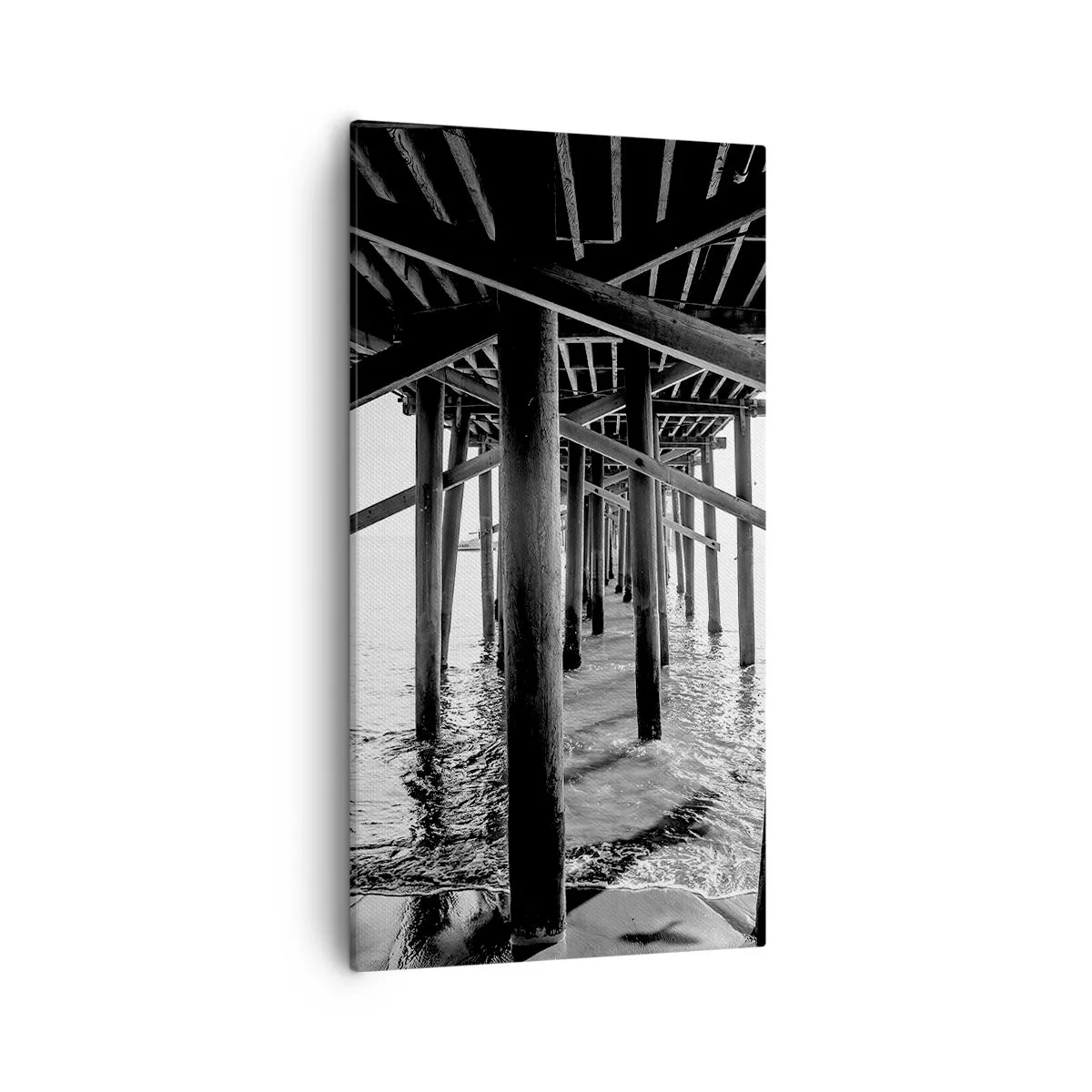 Canvastavla - Bild på duk - Gömställe på stranden - 55x100 cm