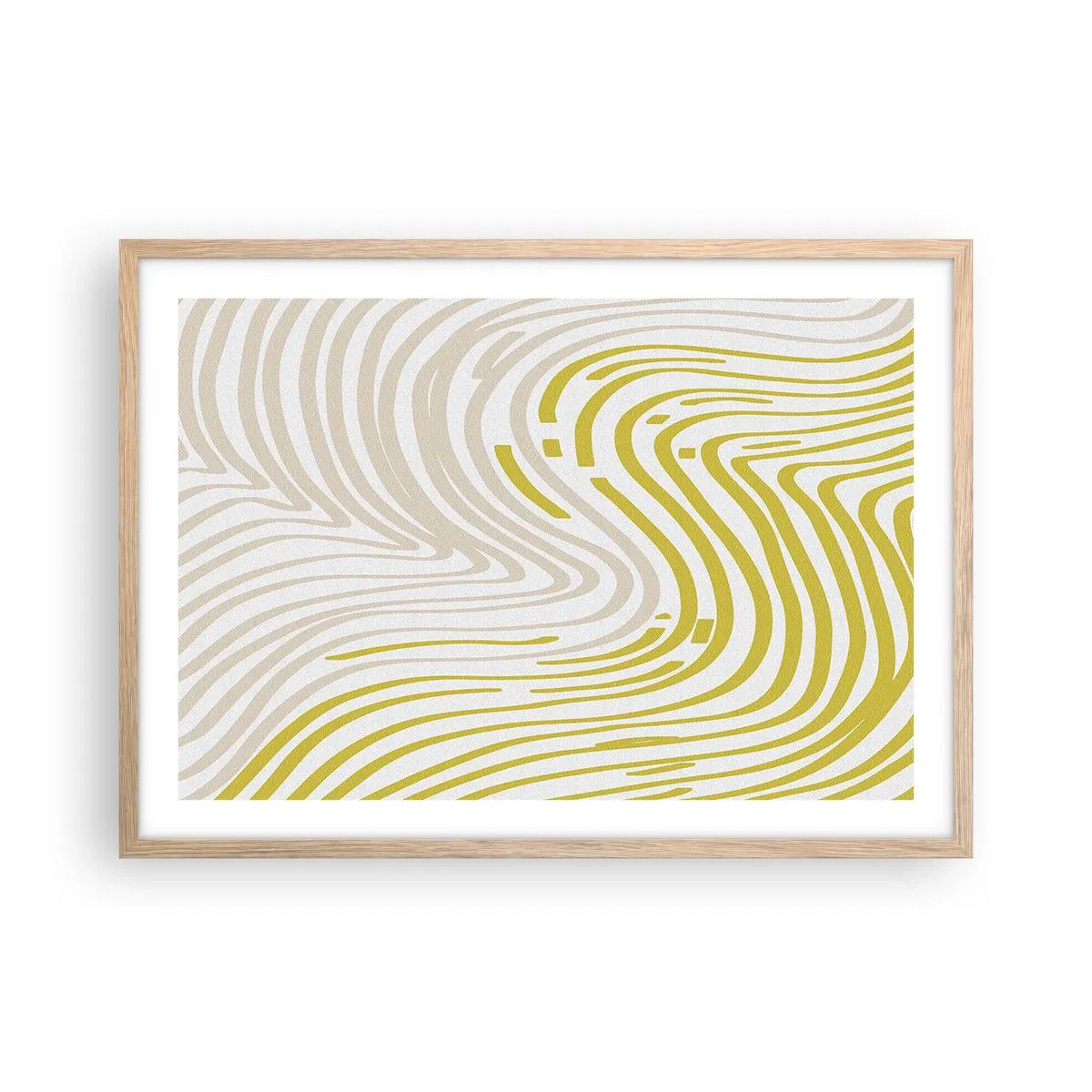 Affisch i ram av ljusek - Komposition med en mjuk böjning - 70x50 cm