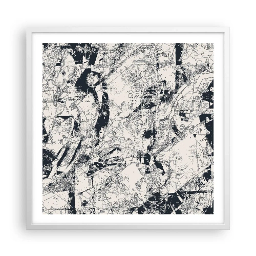 Affisch i vit ram - Motsatsernas interpenetration - 60x60 cm