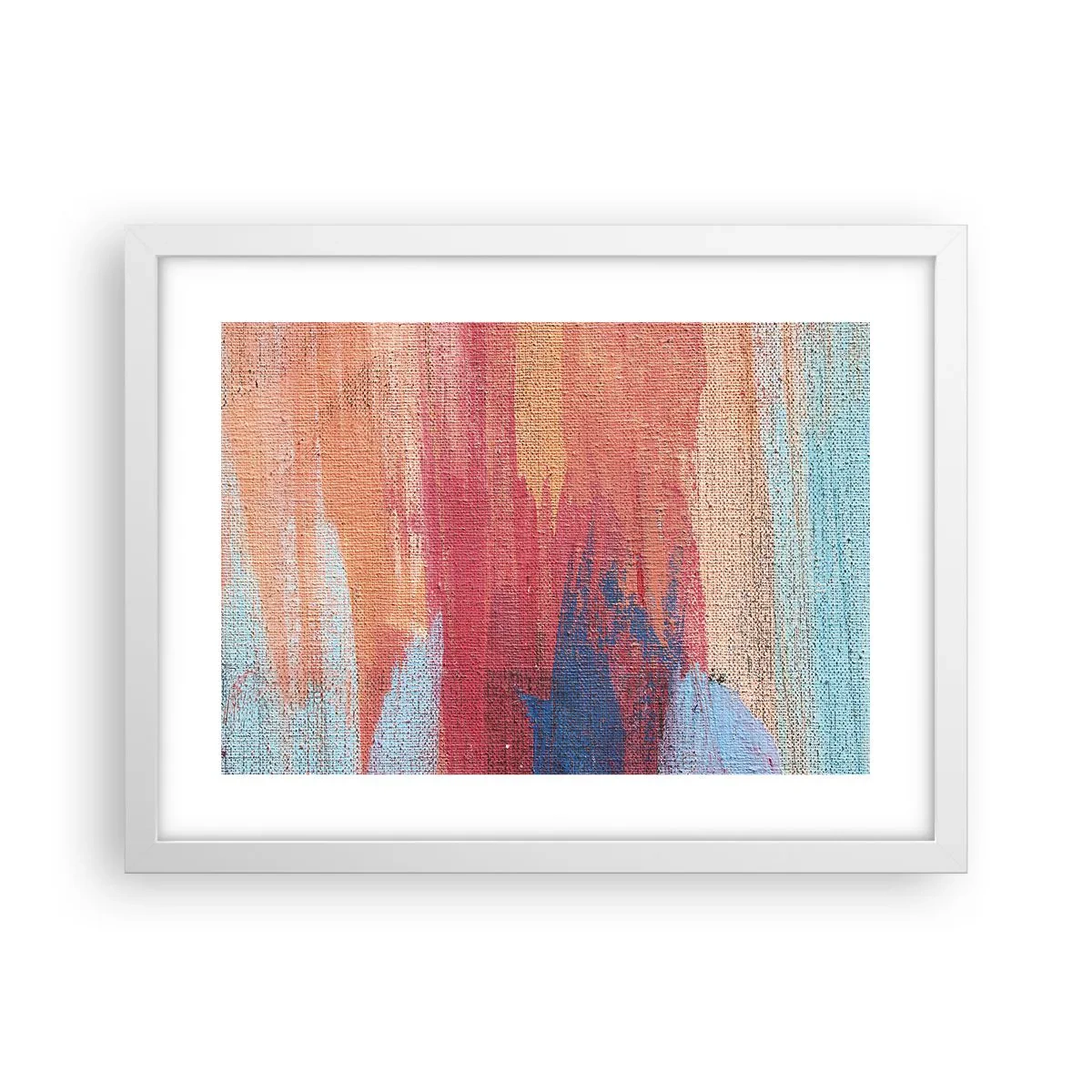 Affisch i vit ram - Rinnande regnbåge - 40x30 cm