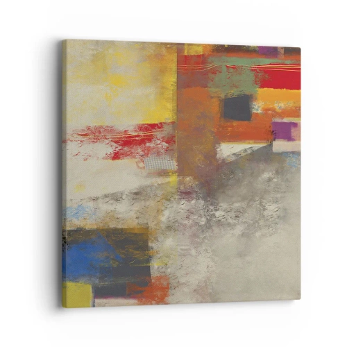 Canvastavla - Bild på duk - Färgernas geometri - 40x40 cm