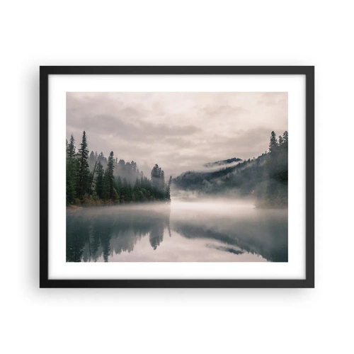 Affisch i svart ram - I förundran, i dimman - 50x40 cm