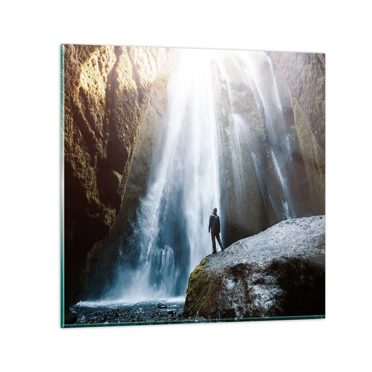 Glastavla - Bild på glas - Proportioner återställs - 70x70 cm