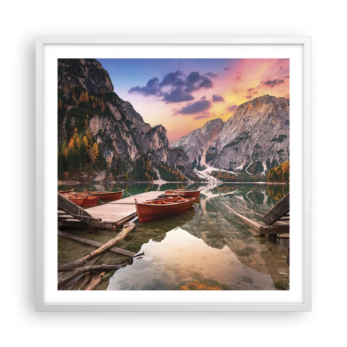 Affisch i vit ram - Dagens löfte - 60x60 cm