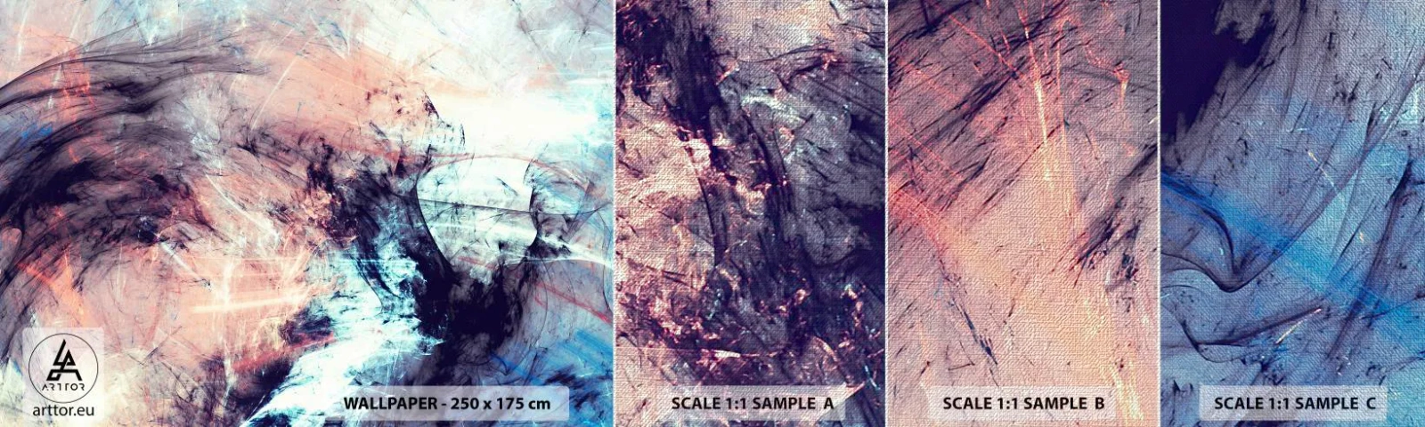 Provbit av fototapet Premium Canvas - Känn vinden - Abstraktion, Bit, Modernt mönster - 100x30 cm