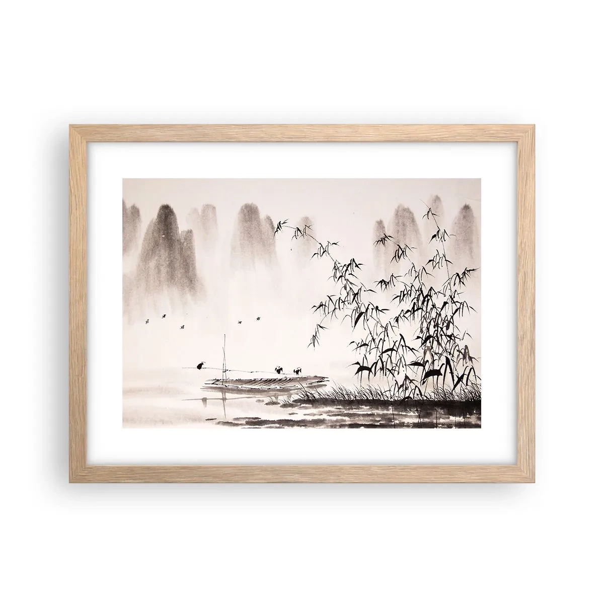 Affisch i ram av ljusek - Risfältens tystnad - 40x30 cm