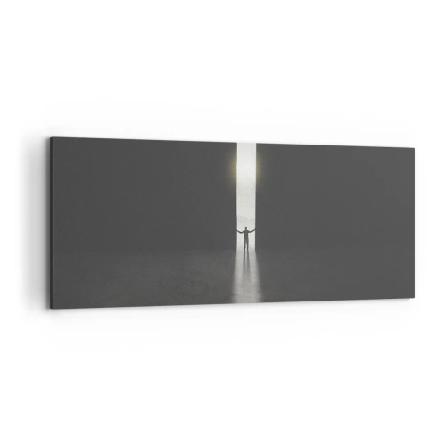 Canvastavla - Bild på duk - Ett steg mot den ljusa framtiden - 100x40 cm