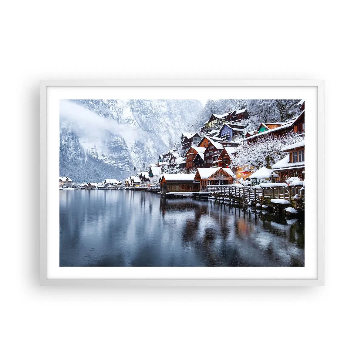 Affisch i vit ram - I vinterns dräkt - 70x50 cm