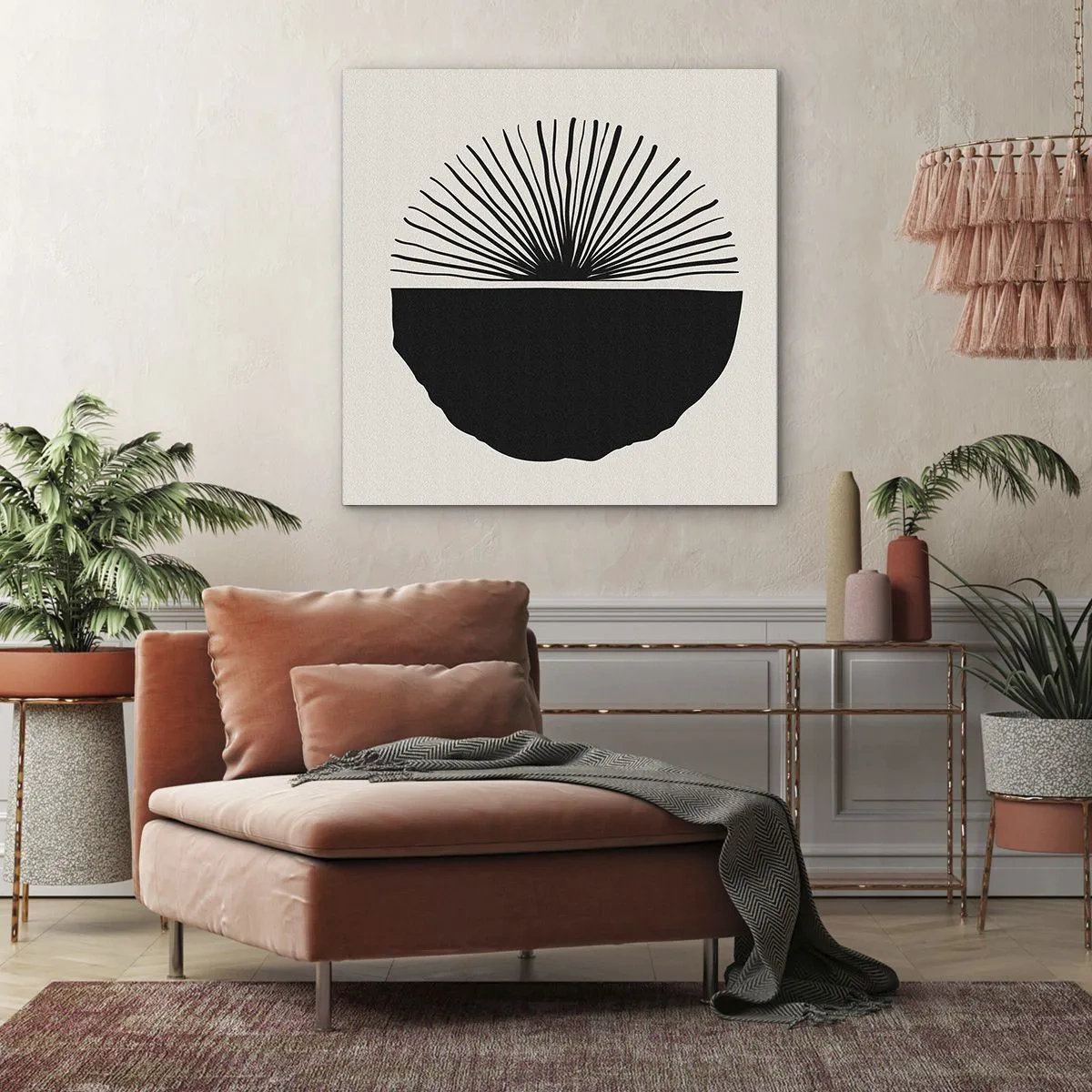 Canvastavla - Bild på duk - En rad olika möjligheter - 70x70 cm