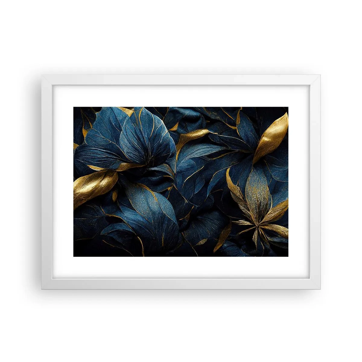 Affisch i vit ram - Fodrad med guld - 40x30 cm