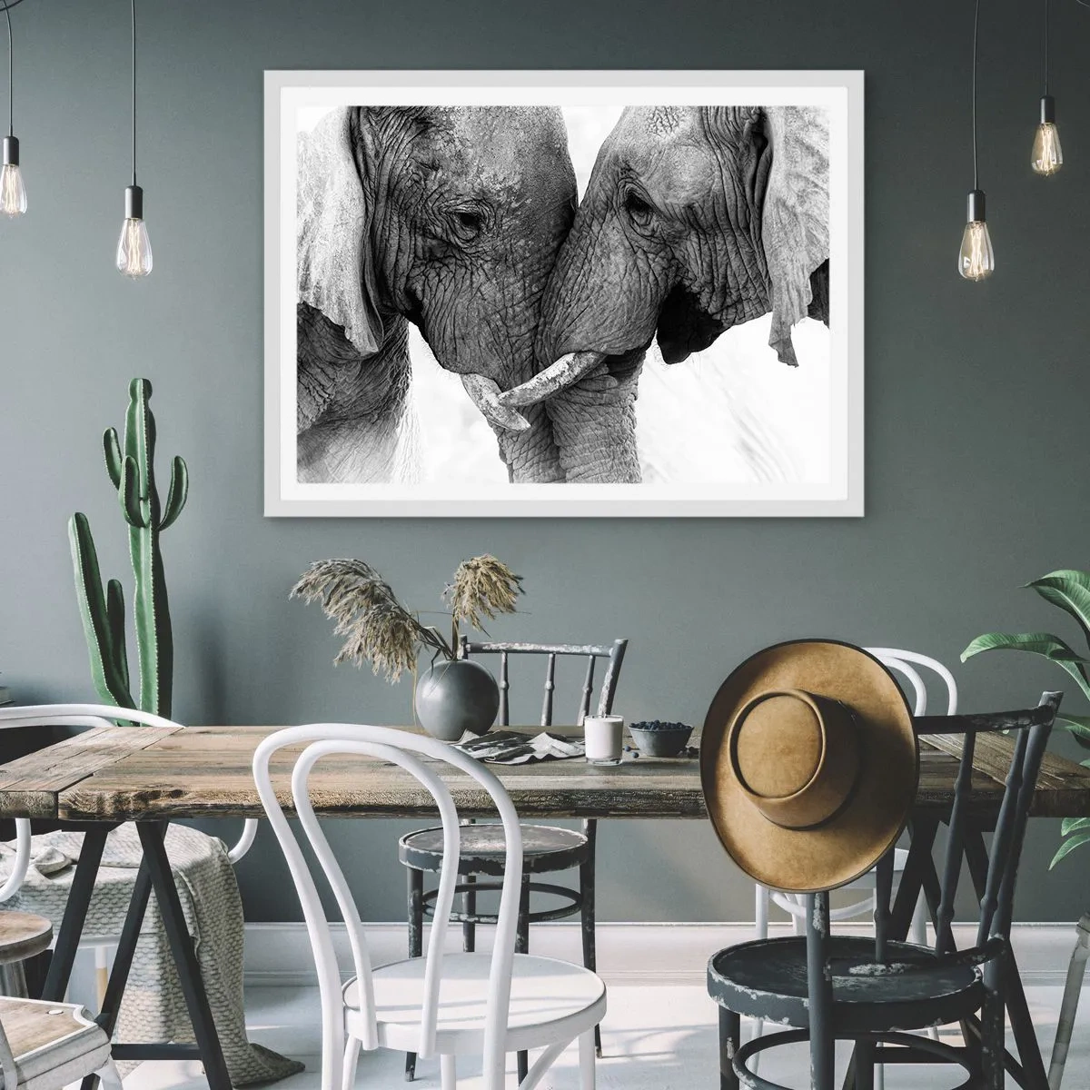 Affisch i vit ram - Hjärtlig bekännelse - 100x70 cm