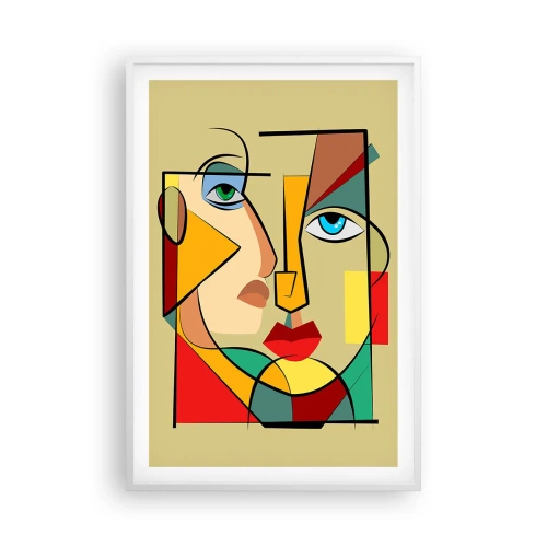 Affisch i vit ram - Ett matchande par - 61x91 cm