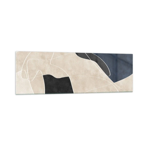 Glastavla - Bild på glas - Abstrakt komposition - färgkontrast - 160x50 cm