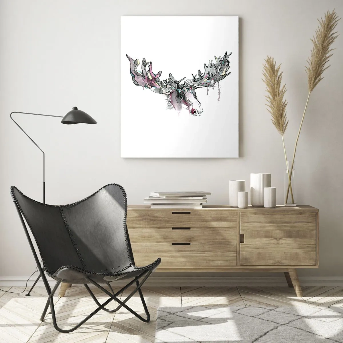 Glastavla - Bild på glas - Skogskungens krona - 50x70 cm