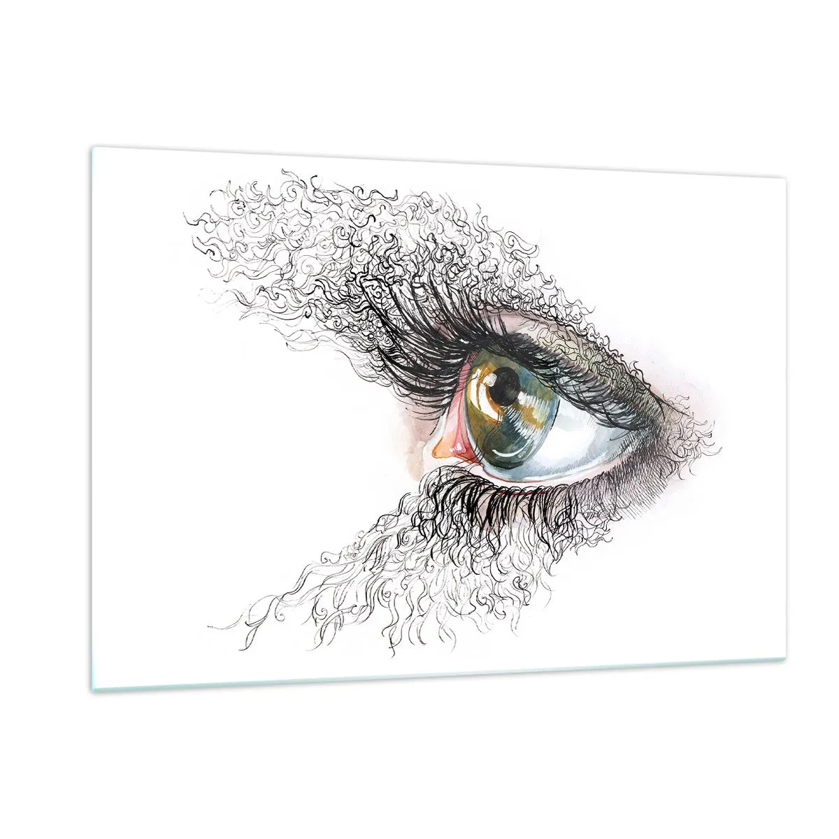 Glastavla - Bild på glas - Titta rakt in i själen - 120x80 cm