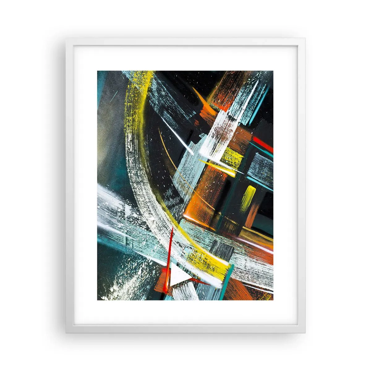 Affisch i vit ram - Rörelsens energi - 40x50 cm