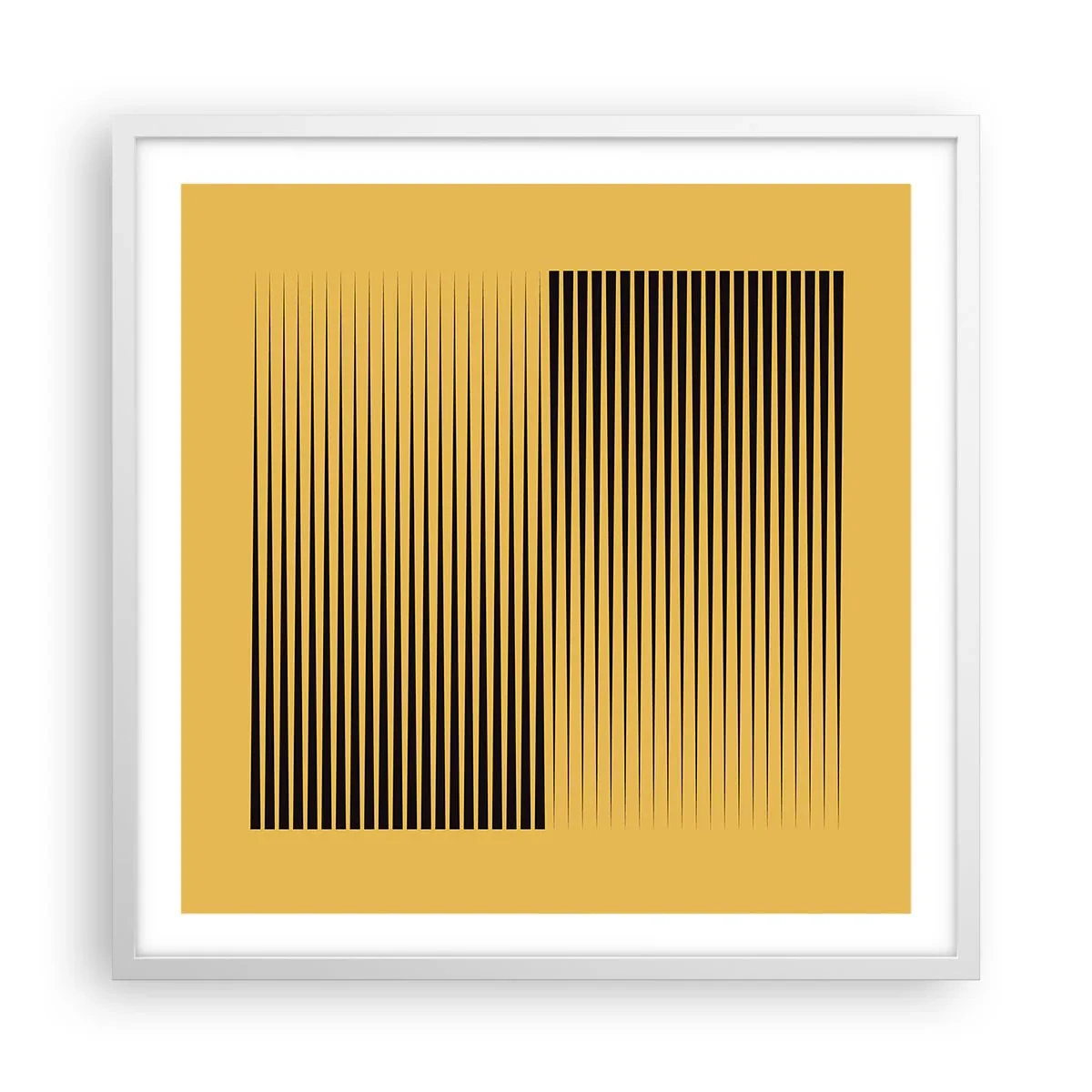 Affisch i vit ram - Motsatsernas kvadrat - 60x60 cm