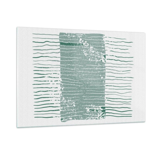 Glastavla - Bild på glas - Marin abstraktion - 120x80 cm