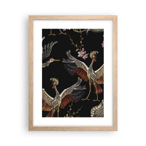 Affisch i ram av ljusek - Sagofågel - 30x40 cm