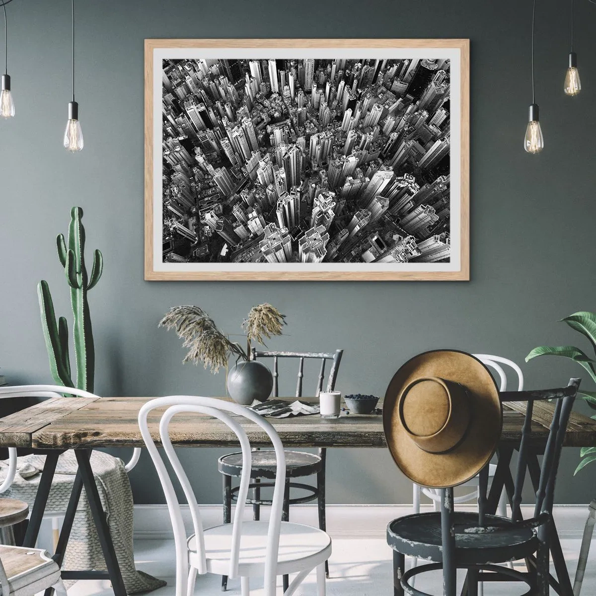 Affisch i ram av ljusek - Hela tiden högre och högre - 70x50 cm