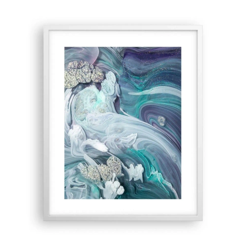 Affisch i vit ram - Blåhetens strömmar - 40x50 cm