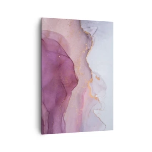 Canvastavla - Bild på duk - Lila och violett vågor - 70x100 cm