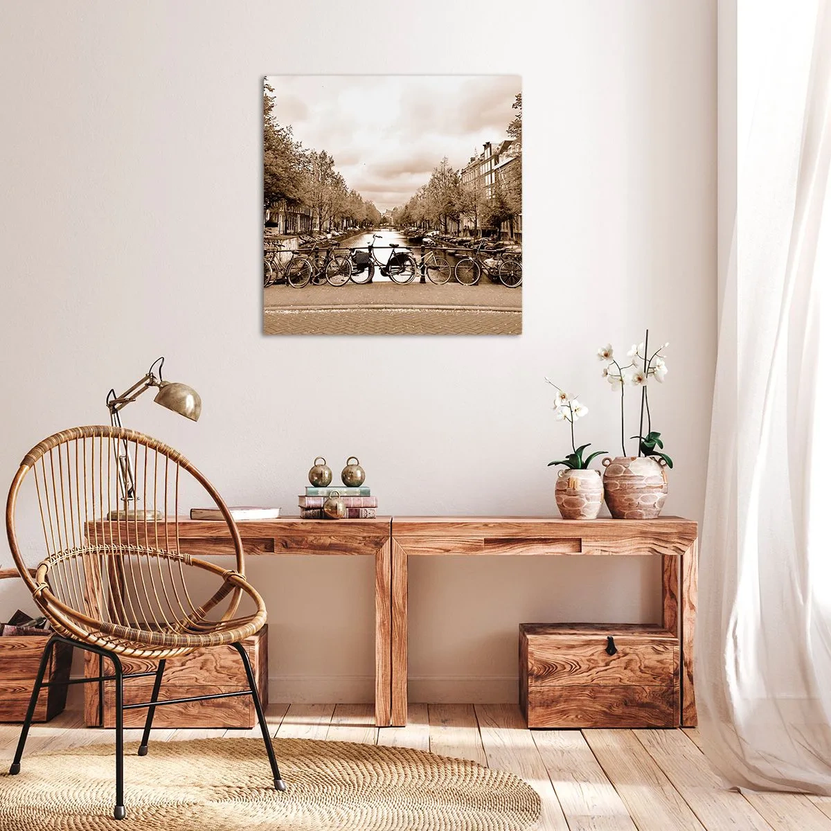 Canvastavla - Bild på duk - Holländsk stämning - 50x50 cm