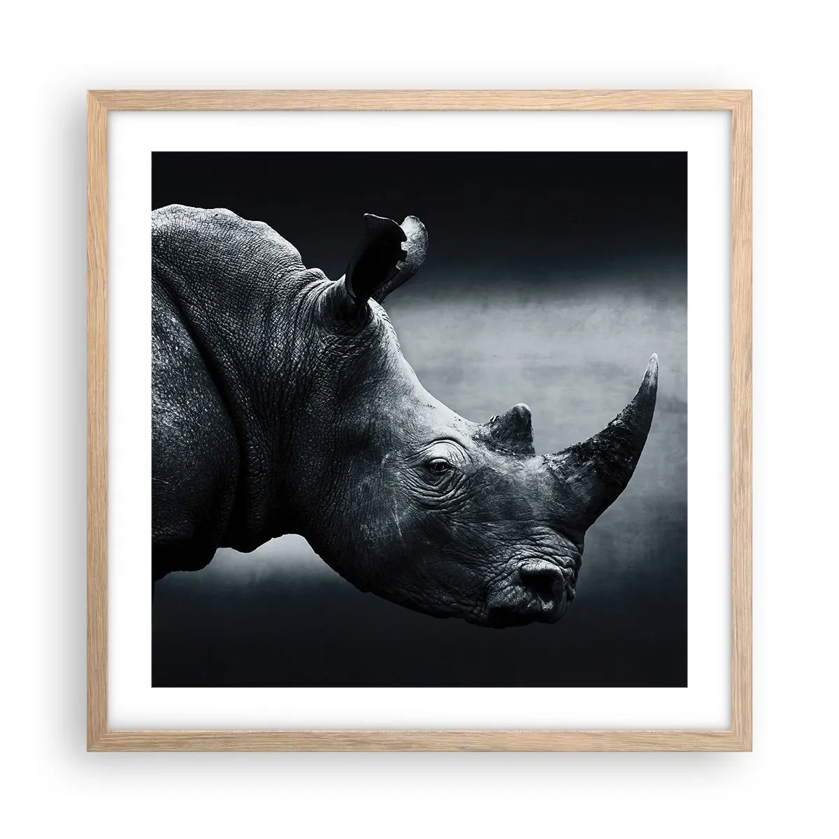 Affisch i ram av ljusek - Höger profil - 50x50 cm