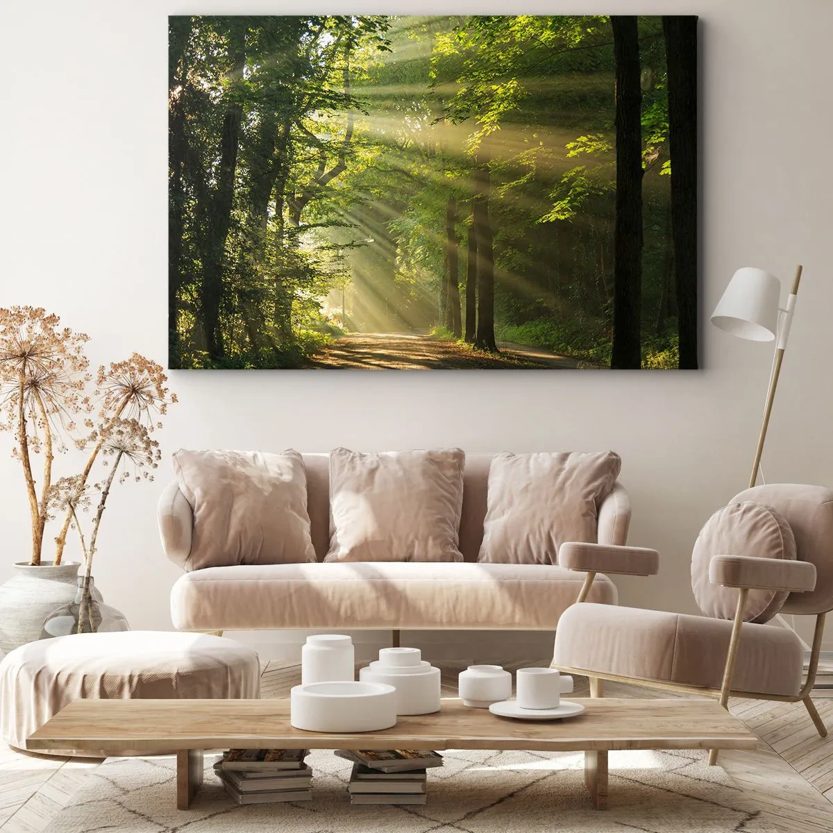 Canvastavla - Bild på duk - En stund i skogen - 120x80 cm