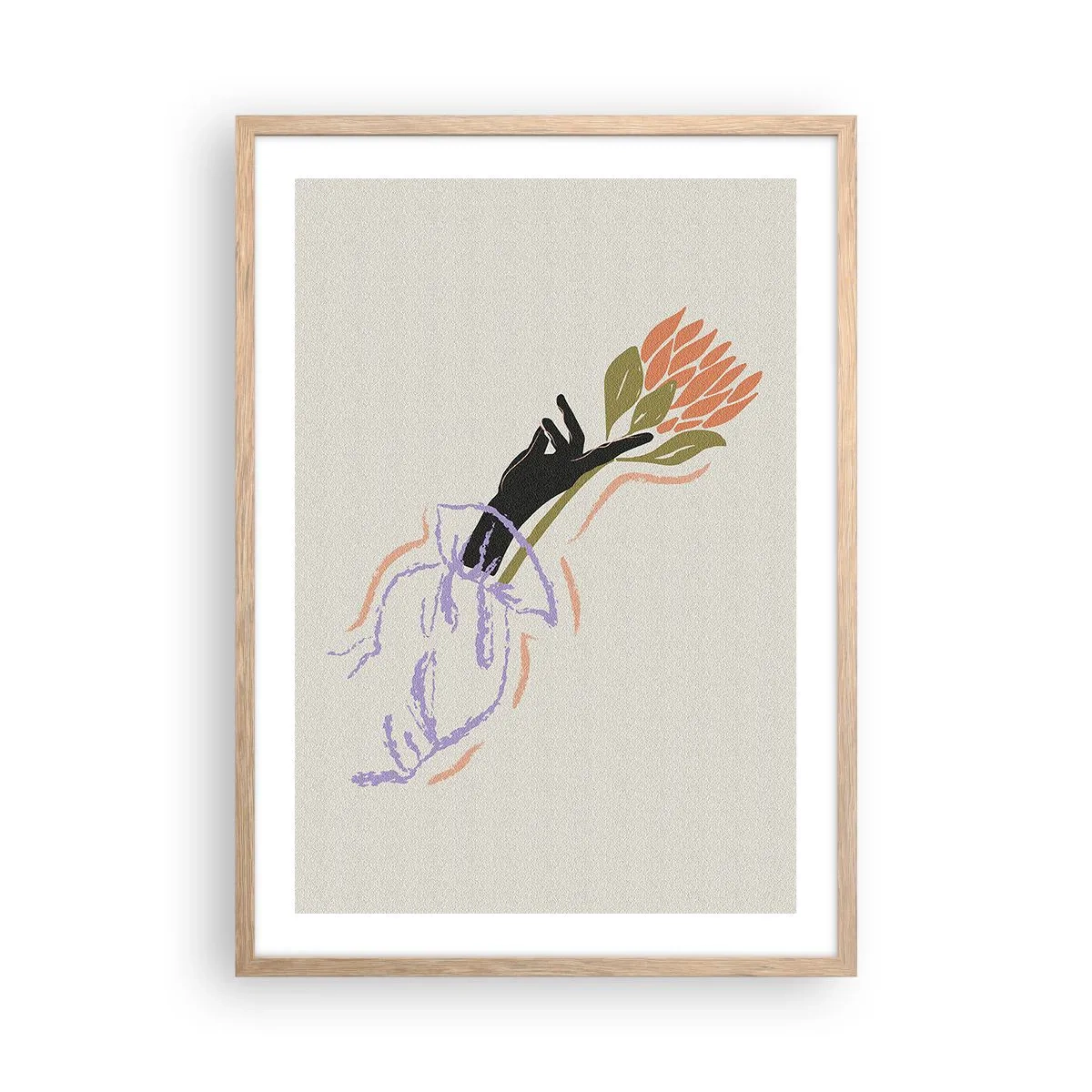 Affisch i ram av ljusek - En systerlig beröring - 50x70 cm