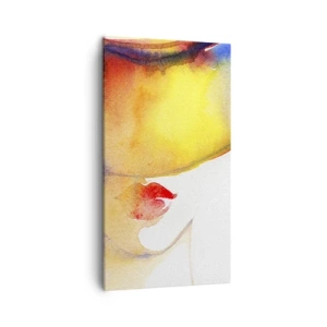 Canvastavla - Bild på duk - Damporträtt    - 45x80 cm