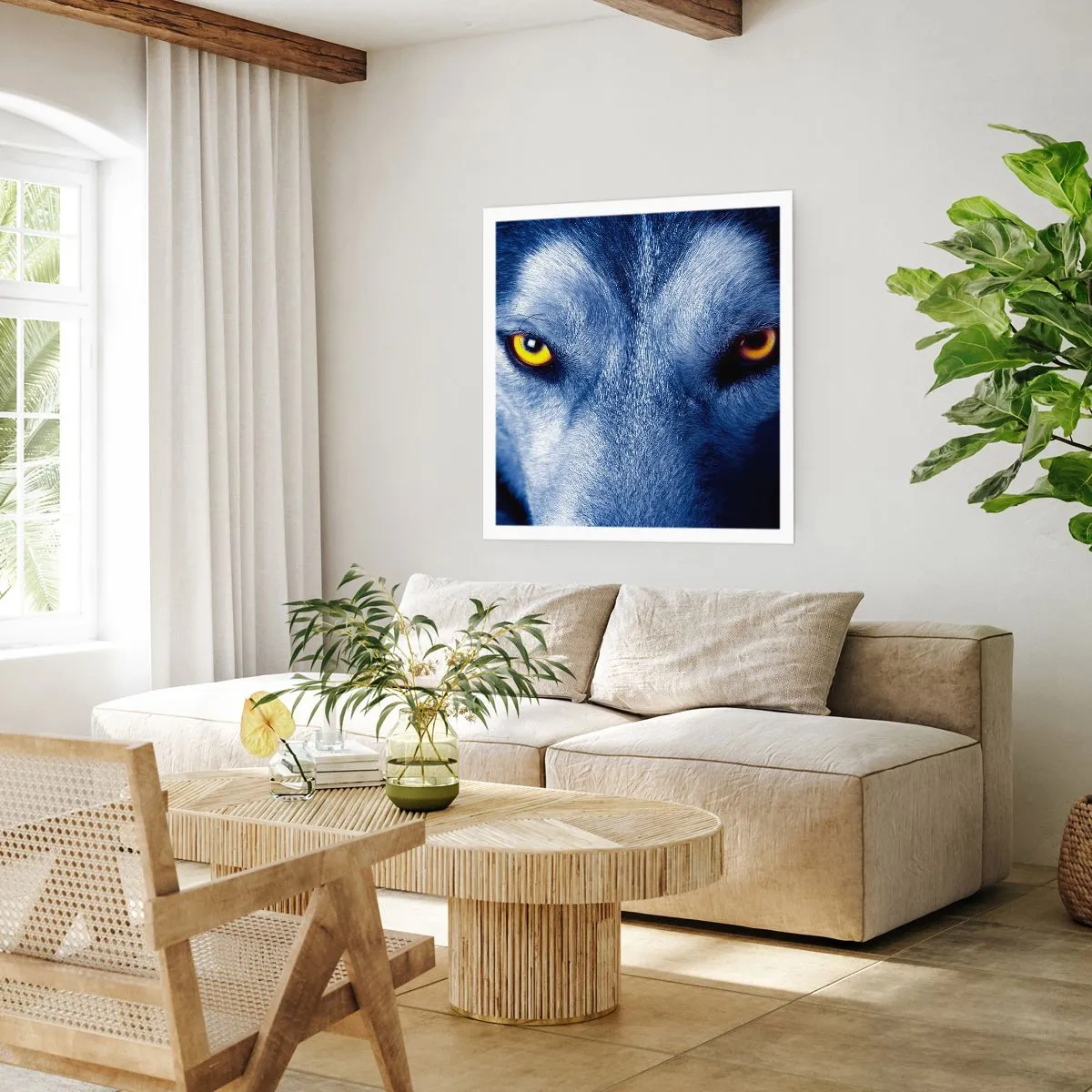 Affisch - Hypnotiserade titt - 60x60 cm