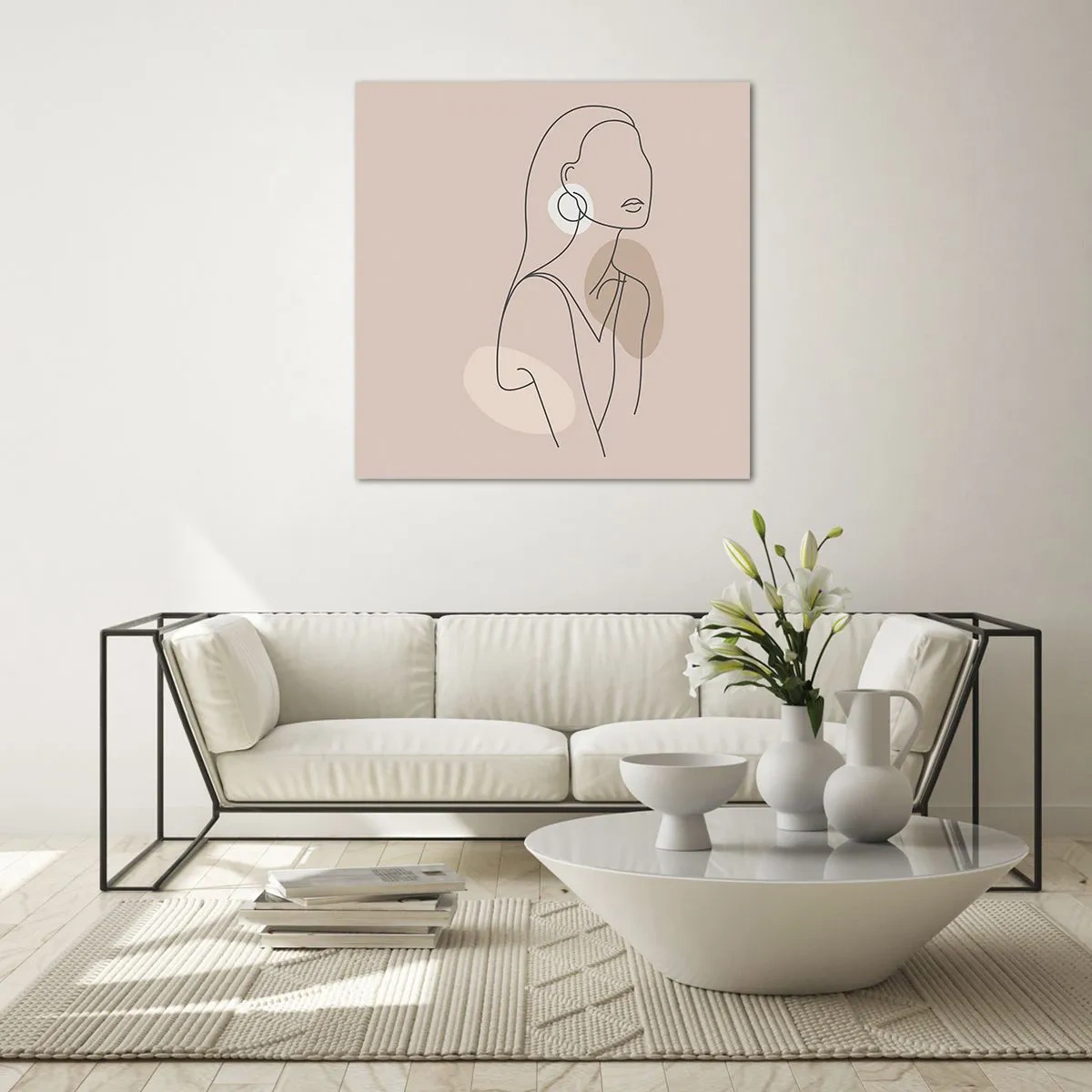 Glastavla - Bild på glas - Flickaktighetens ikon - 50x50 cm