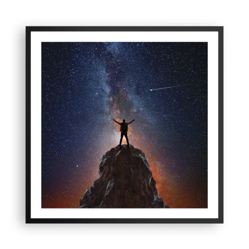 Affisch i svart ram - Kraften är med mig! - 60x60 cm