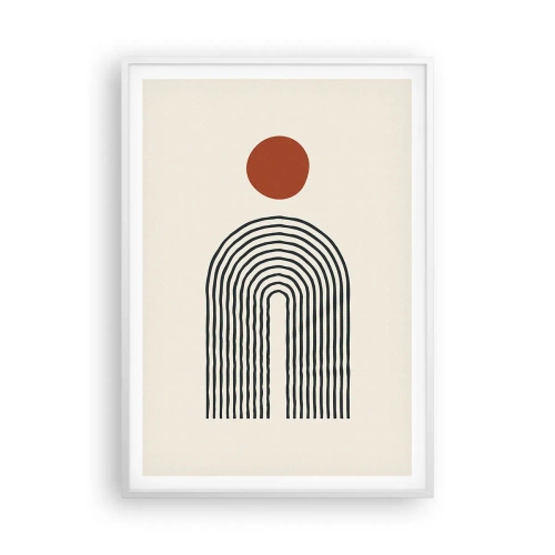 Affisch i vit ram - Formernas och färgernas magnetism - 70x100 cm
