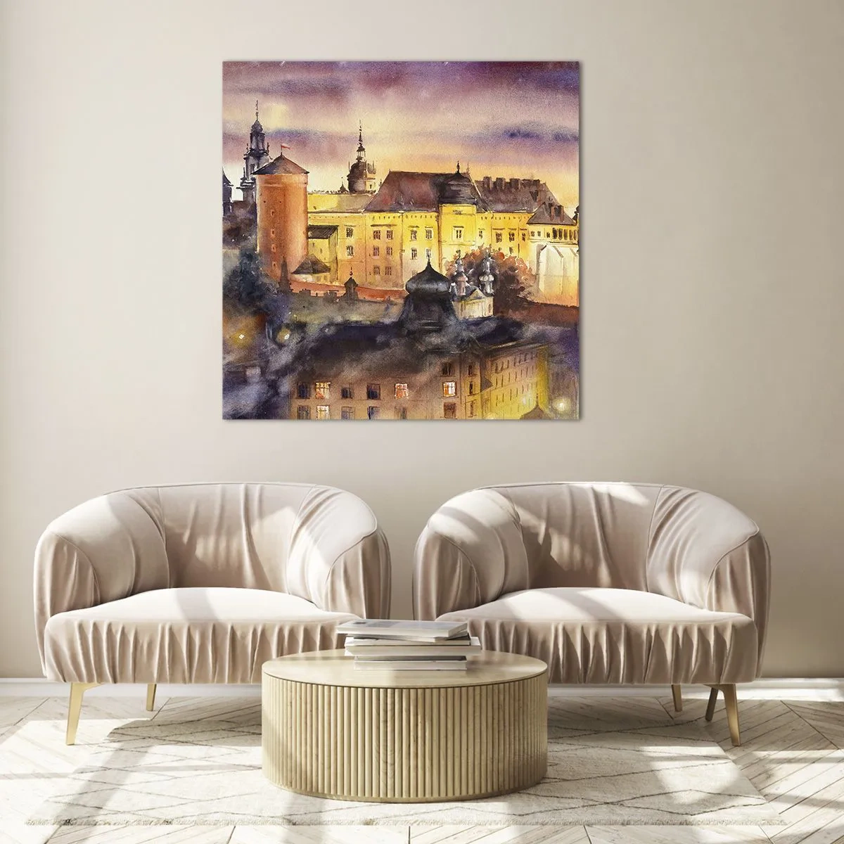 Glastavla - Bild på glas - En historia och en berättelse - 40x40 cm