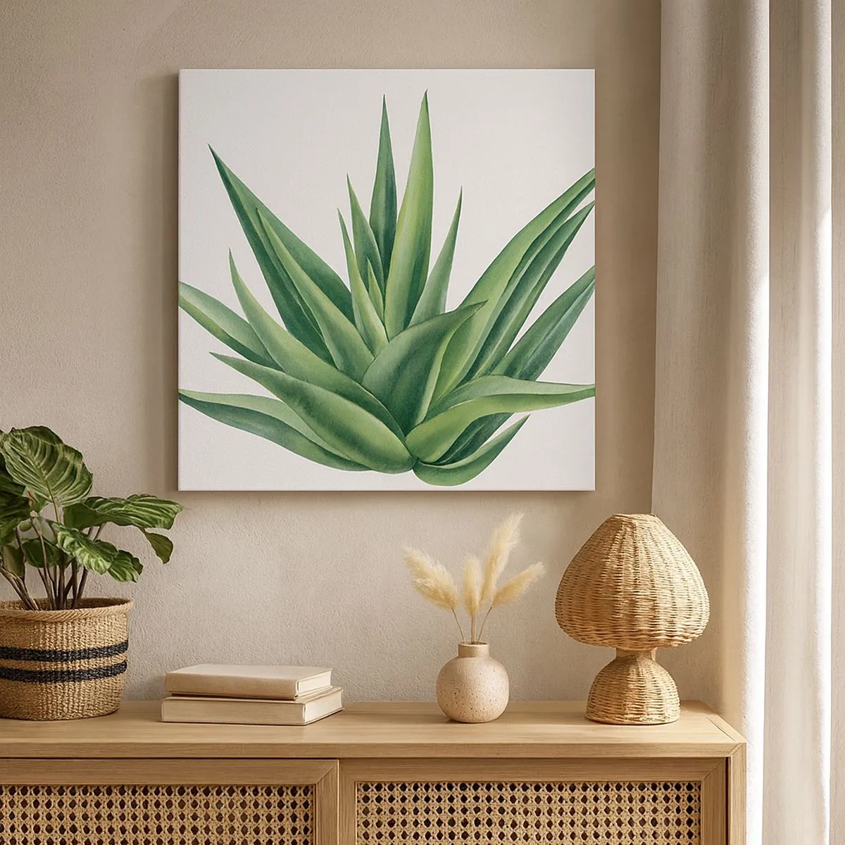 Canvastavla - Bild på duk - Grönt - styrka - liv - 30x30 cm