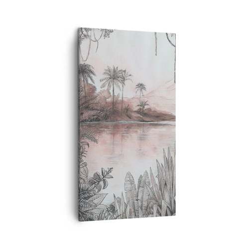 Canvastavla - Bild på duk - En upptäcktsresandes dagbok från 1800-talet - 45x80 cm