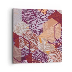 Canvastavla - Bild på duk - Ett möjligt förhållande mellan geometrin och naturen - 70x70 cm