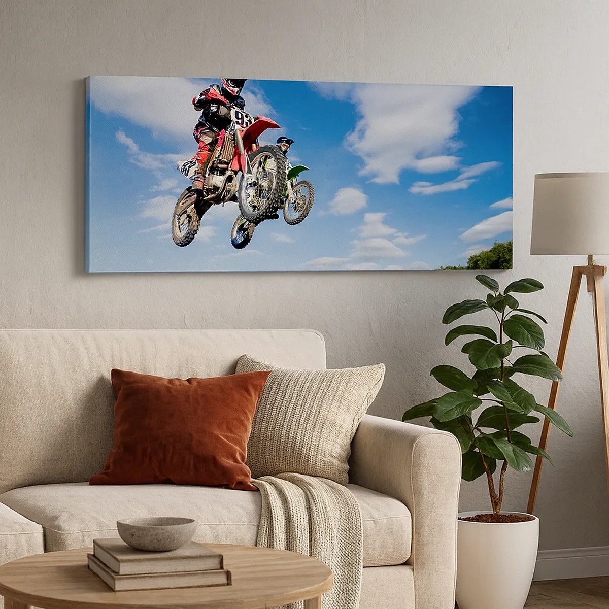 Canvastavla - Bild på duk - Himmelsteg - 30x30 cm