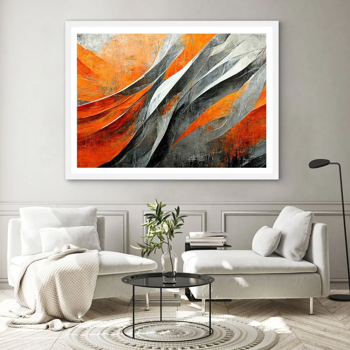 Affisch i vit ram - Värme och kyla - 100x70 cm