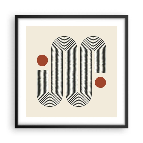 Affisch i svart ram - från början till slutet - 50x50 cm