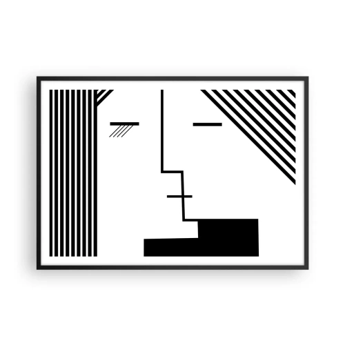 Affisch i svart ram - Bara en kyss - 100x70 cm