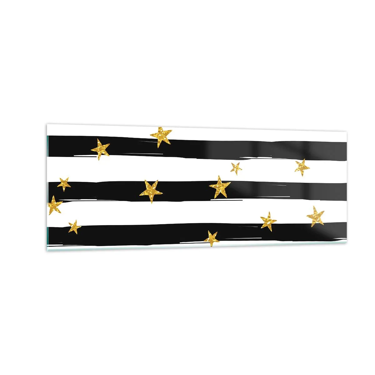 Glastavla - Bild på glas - Alla är vi födda under lycklig stjärna - 140x50 cm