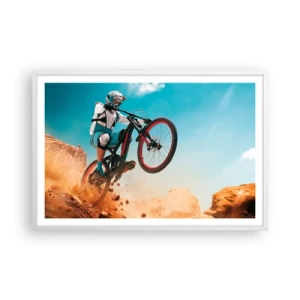 Affisch i vit ram - Cykelgalning - 91x61 cm